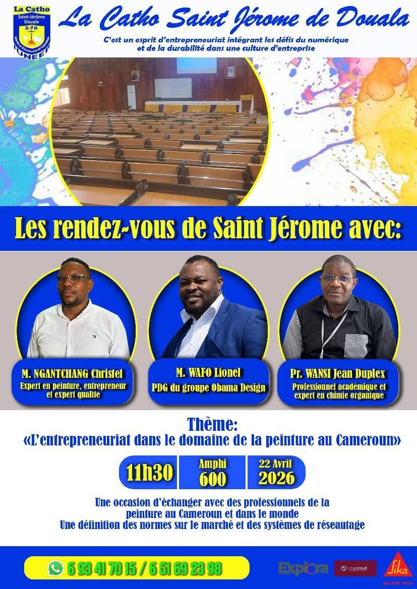 Entrepreneuriat dans la peinture au Cameroun : retour sur la conférence du 22 avril 2026 à Saint Jérôme de Douala